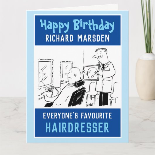 ハッピーバースデー理髪又は理容師 カード (正面)