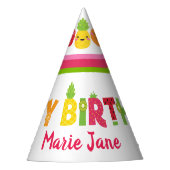 ハッピーバースデー甘い果実 パーティーハット (正面)