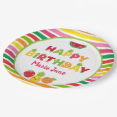 ハッピーバースデー甘い果実 ペーパープレート (アングル)