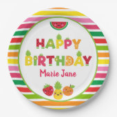 ハッピーバースデー甘い果実 ペーパープレート (正面)