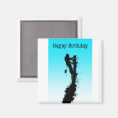 ハッピーバースデー産石樹木外科医リギングツリー マグネット (正面/裏面)