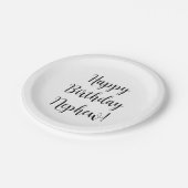 ハッピーバースデー甥おもしろい甥ギフト ペーパープレート (アングル)