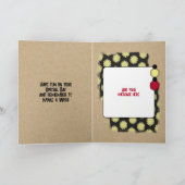 ハッピーバースデー甥の写真レッド カード (内部)