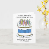 ハッピーバースデー甥遠くにアットカレッジ カード (黄色い花)