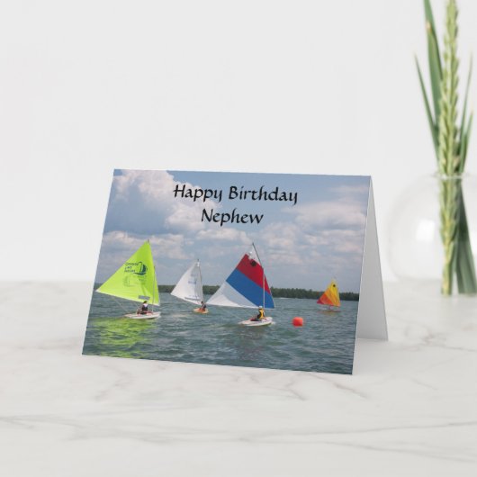 **ハッピーバースデー甥**およびFAVセーラーカード カード (正面)