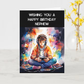 ハッピーバースデー甥 | ゲーマー カード (黄色い花)