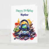 ハッピーバースデー甥 | ビデオゲームのテーマ カード (正面)