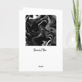 ハッピーバースデー甥 |白黒大理石 カード (裏面)