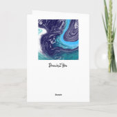 ハッピーバースデー甥 |青と白の大理石 カード (裏面)