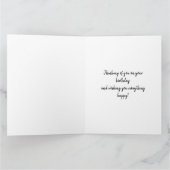 ハッピーバースデー甥 |青と白の泡 カード (内部)