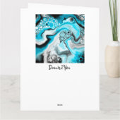 ハッピーバースデー甥 |青と白の泡 カード (裏面)