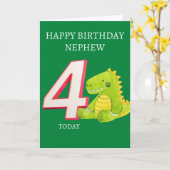 ハッピーバースデー甥 – 4今日 カード (黄色い花)