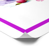 ハッピーバースデー用のパーソナライズ小さな女の子 ポスター (角)