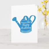 ハッピーバースデー用水切り缶の庭師用カード カード (黄色い花)