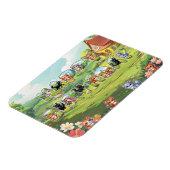 ハッピーバースデー用猫好き猫マグネット マグネット (左側)