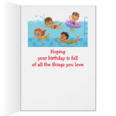 ハッピーバースデー男の子は水泳大好き (内側 (右))