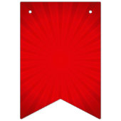 ハッピーバースデー白熱［赤熱］光を放つネオンライツレッドスターバスト  バンティングフラッグ (第1の旗)