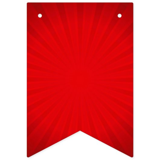 ハッピーバースデー白熱［赤熱］光を放つネオンライツレッドスターバスト  バンティングフラッグ (第1の旗)