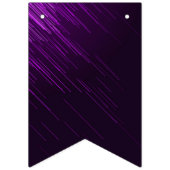 ハッピーバースデー白熱［赤熱］光を放つネオンライトオンダークパープル バンティングフラッグ (第1の旗)