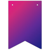 ハッピーバースデー白熱［赤熱］光を放つネオン（グラデーション） バンティングフラッグ (第1の旗)