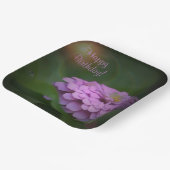 ハッピーバースデー白熱［赤熱］光を放つ《植物》百日草 ペーパープレート (傾斜あり)