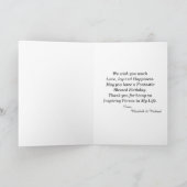 ハッピーバースデー白黒のパーソナモダンイズ カード (内部)