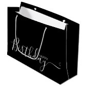 ハッピーバースデー白黒エレガントラージ抱き枕 ラージペーパーバッグ (正面アングル)