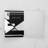 ハッピーバースデー白黒グレイレトロMCMルック カード (内部)