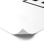 ハッピーバースデー白黒名前をカスタムするモダンおもしろい ポスター (角)