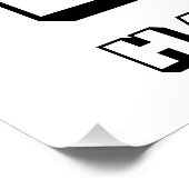 ハッピーバースデー白黒名前をカスタムするモダンはっきりした ポスター (コーナー)