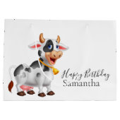 ハッピーバースデー白黒牛 ラージペーパーバッグ (裏面)