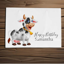 ハッピーバースデー白黒牛