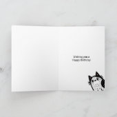 ハッピーバースデー白黒猫 カード (内部)