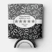 ハッピーバースデー白黒番70テーマ 缶クーラー (正面)
