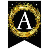 ハッピーバースデー🎈白黒金ゴールド バンティングフラッグ (第3の旗)