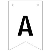 ハッピーバースデー白黒 バンティングフラッグ (第3の旗)