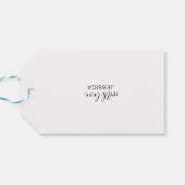 ハッピーバースデー白黒 モダン ギフトタグ (裏面横)