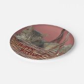 ハッピーバースデー睡眠子猫紙プレート ペーパープレート (アングル)