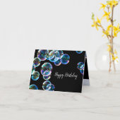 ハッピーバースデー石鹸泡カスタム カード (黄色い花)