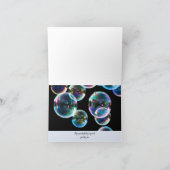 ハッピーバースデー石鹸泡カスタム カード (内部)