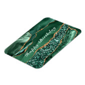 ハッピーバースデー磁石攪拌緑金ゴールドグリッター マグネット (左側)