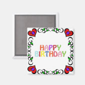 ハッピーバースデー磁石 マグネット (正面/裏面)