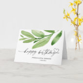 ハッピーバースデー社会距離検疫コーディ カード (黄色い花)