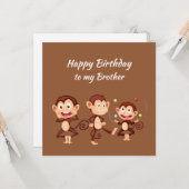 ハッピーバースデー祝ブラザー カード (正面/裏面インサイチュ)