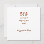 ハッピーバースデー祝ブラザー カード (裏面)