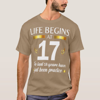ハッピーバースデー私にあなたの人生は17ラスから始まる Tシャツ