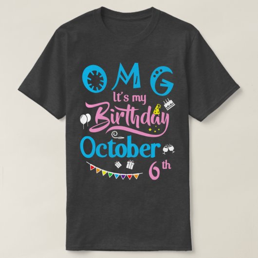 ハッピーバースデー私にママパパ兄弟姉妹だから Tシャツ (デザイン正面)