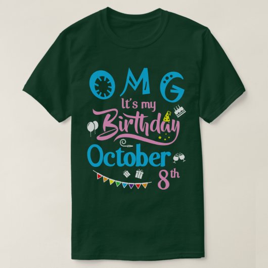 ハッピーバースデー私にママパパ兄弟姉妹だから Tシャツ (デザイン正面)