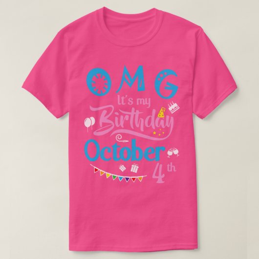 ハッピーバースデー私にママパパ兄弟姉妹だから Tシャツ (デザイン正面)