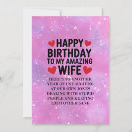 ハッピーバースデー私の素晴らしい妻カードセンチメンタル